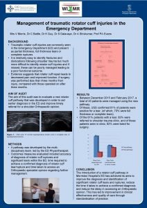 Management of traumatic rotator cuff injuries in the