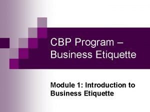 Abc of business etiquette
