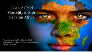 Goal 4 Child Mortality in Sub Saharan Africa