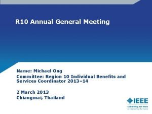 R 10 Annual General Meeting Name Michael Ong