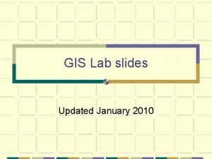 Gis lab equipment list