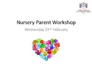 Parent workshop ideas