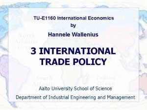 TU91 2011 International Economics TUE 1160 International by