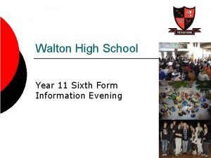 Walton high sixth form entry requirements