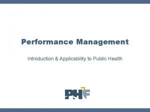 Performance management activities