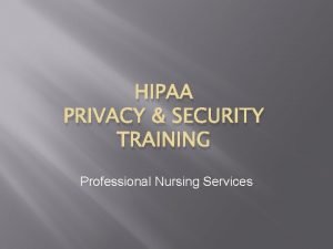 Hipaa training for nurses