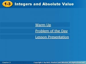 What is absolute value in integers
