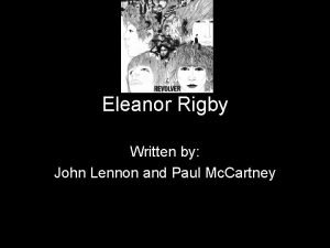 What does the song eleanor rigby mean