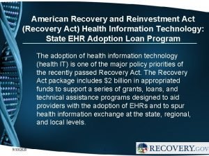 American Recovery and Reinvestment Act Recovery Act Health