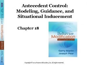 Antecedent control procedures
