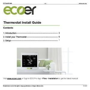 Ecoer heat pump installation manual