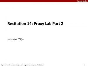 Proxy lab