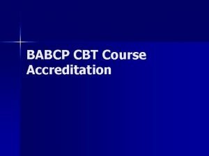 Babcp accreditation