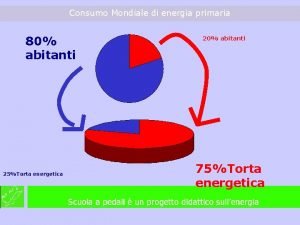 Consumo Mondiale di energia primaria 80 abitanti 25Torta