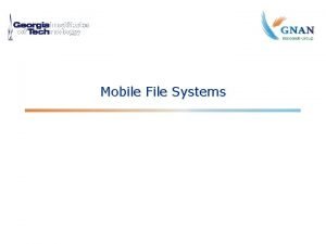 Mobile file systems