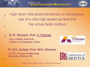 High strain rate photomechanics on composites use of