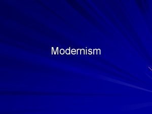 Modernism historical context