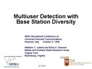 Multiuser Detection with Base Station Diversity IEEE International
