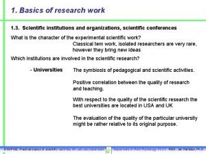 Steps of scientific method