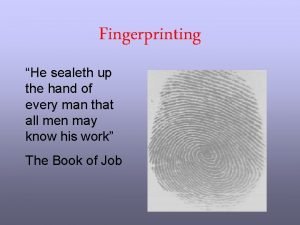 Recurving ridge fingerprint