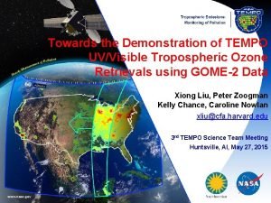 Towards the Demonstration of TEMPO UVVisible Tropospheric Ozone
