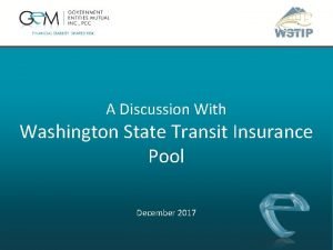 Washington state transit insurance pool