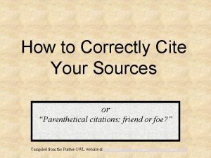 How to do a parenthetical citation