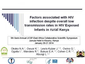 Factors associated with HIV infection despite overall low