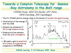 Towards a Compton Telescope for Gamma Ray Astronomy