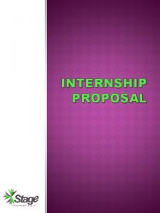 INTERNSHIP PROPOSAL WHY COME TO MALTA STAGE MALTA