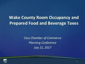 Wake county prepared food tax