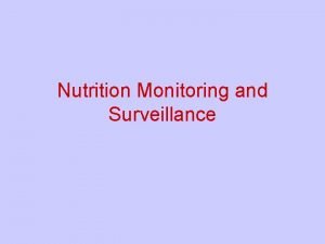 Nutrition monitoring definition
