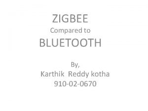 Difference between bluetooth and zigbee