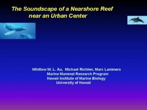 The Soundscape of a Nearshore Reef near an