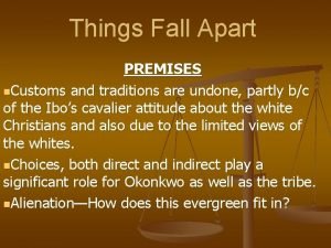 Things fall apart traditions and customs