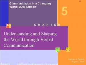 Communication in a changing world