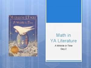 Math in YA Literature A Wrinkle in Time