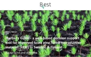 Mats Berlin Planters Guide a webbased decision support