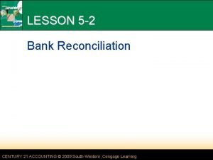 Bank reconciliation cengage