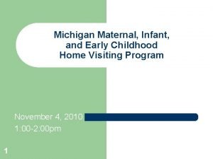 Michigan Maternal Infant and Early Childhood Home Visiting