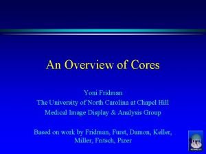 An Overview of Cores Yoni Fridman The University