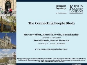 The Connecting People Study Martin Webber Meredith Newlin