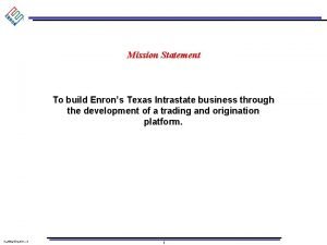 Enron mission statement