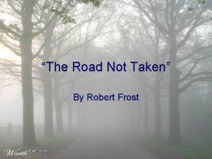 Symbolism in the road not taken