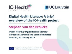 Digital health literacy