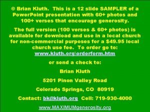 Brian kluth