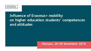 Influence of Erasmus mobility on higher education students