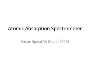 Varian atomic absorption spectrometer