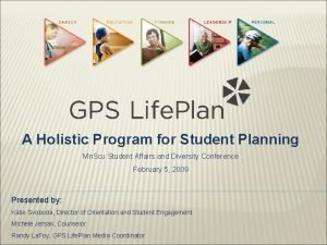 A Holistic Program for Student Planning Mn Scu