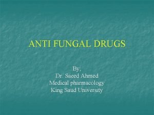 Antifungal drugs classification